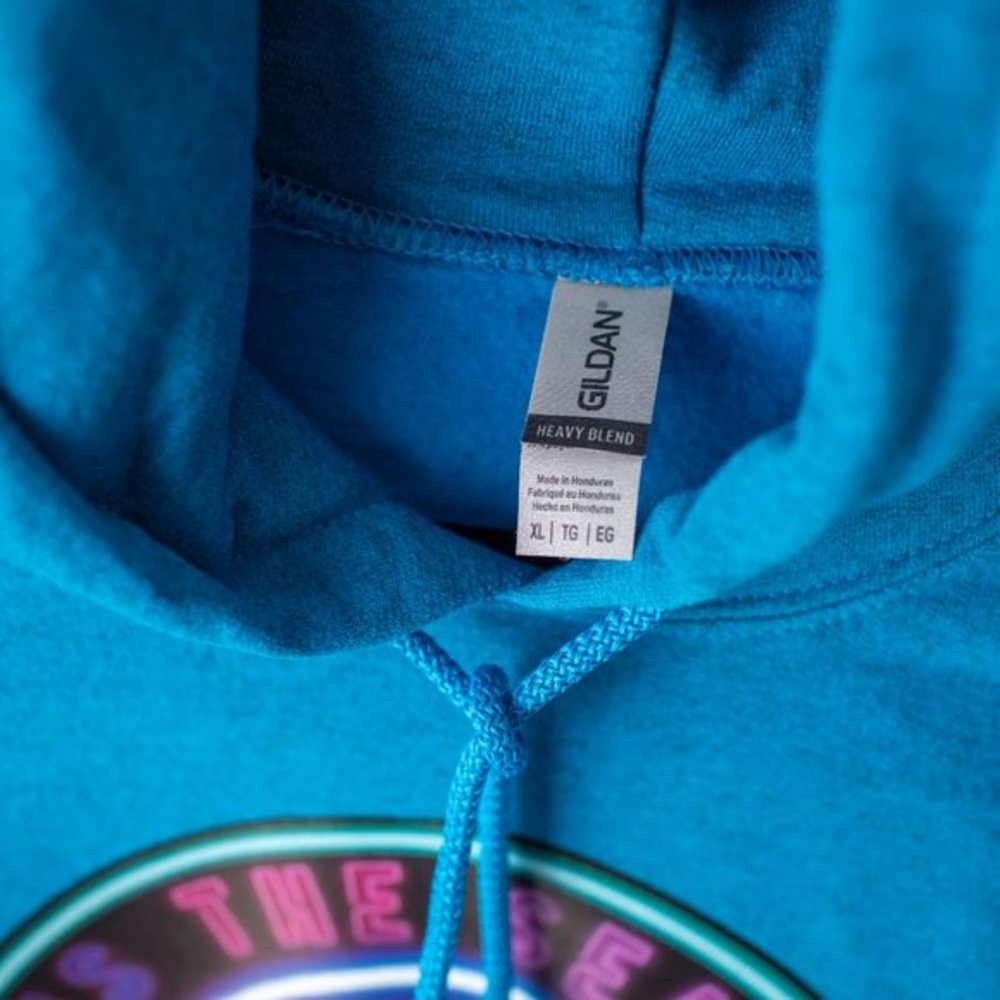 New Tis The Season Fall Halloween Ghosts Bats Pumpkins Blue Hoodie XL - Picture 3 of 7